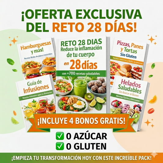 +700 RECETAS 0 GLUTEN, 0 AZUCAR + 🎁4 BONOS!